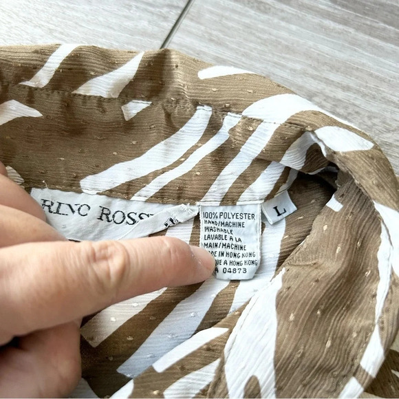 Vintage Rino Rossi Brown Zebra Print Blouse - Picture 10 of 15